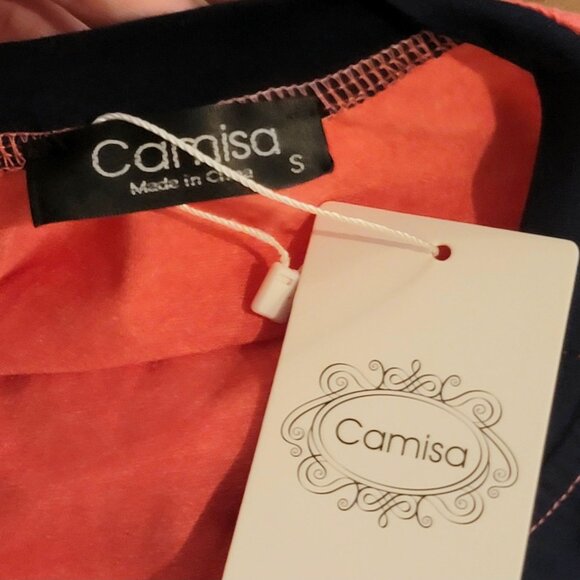 Camisa Mini Shirt Dress Women Small Pink Blue A-line New with Tags Spring Casual - Picture 7 of 10